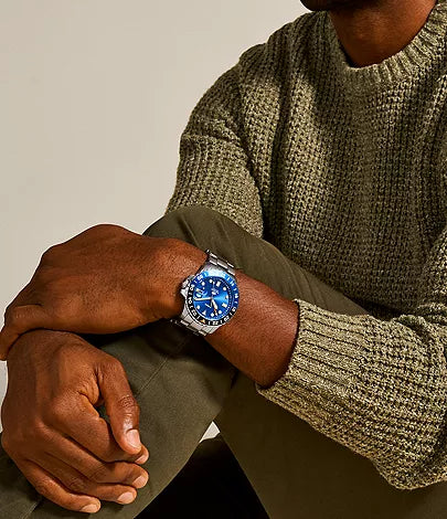 Fossil Blue GMT Stainless Steel Men's Watch - FS5991