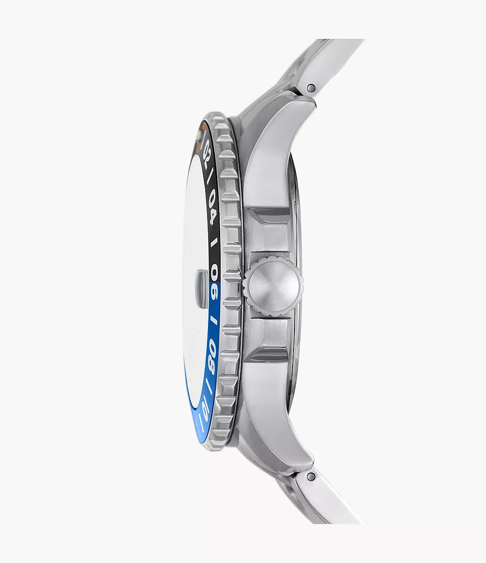 Fossil Blue GMT Stainless Steel Men's Watch - FS5991