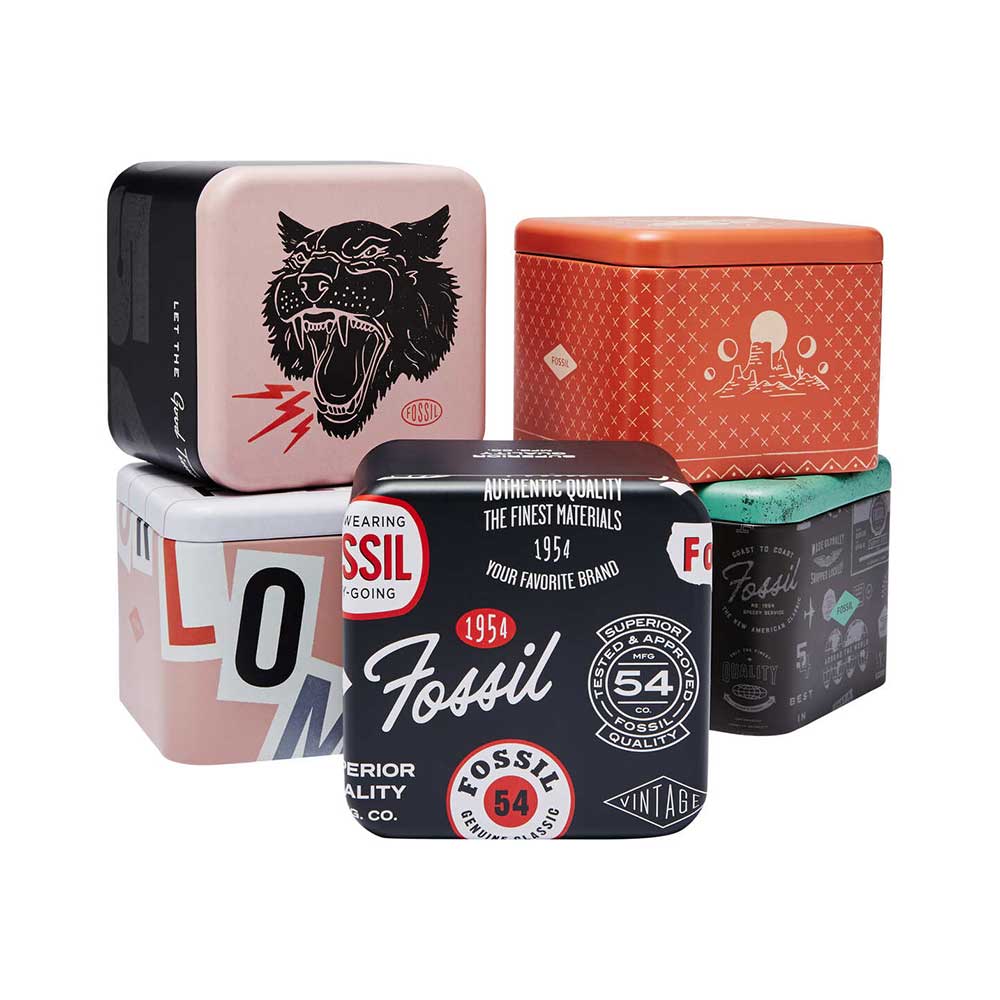 Fossil Neutra watch packaging and presentation boxes