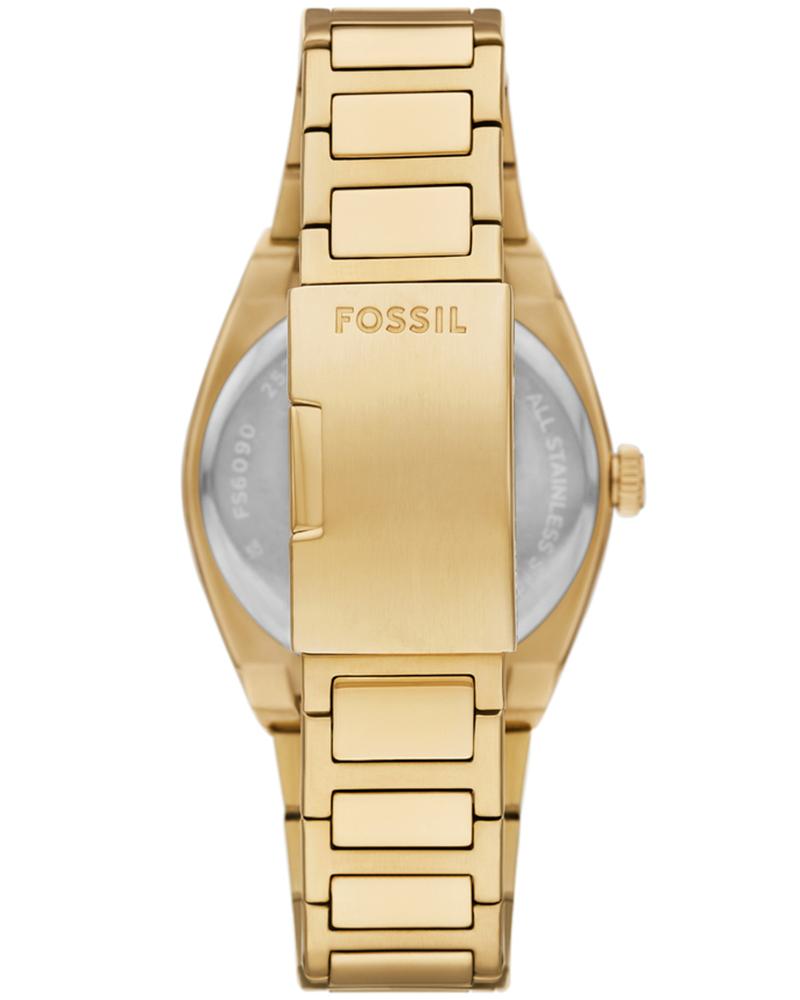 Fossil Everett Three-Hand Date Gold-Tone Stainless Steel Men's Watch - FS6090