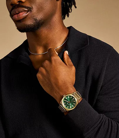 Fossil Everett Three-Hand Date Gold-Tone Stainless Steel Men's Watch - FS6090
