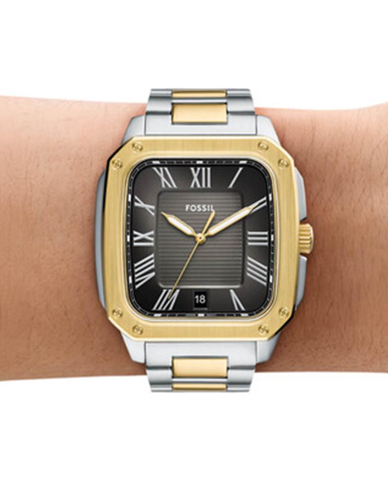 Fossil Crosby Three-Hand Date Two-Tone Stainless Steel Watch - FS6123
