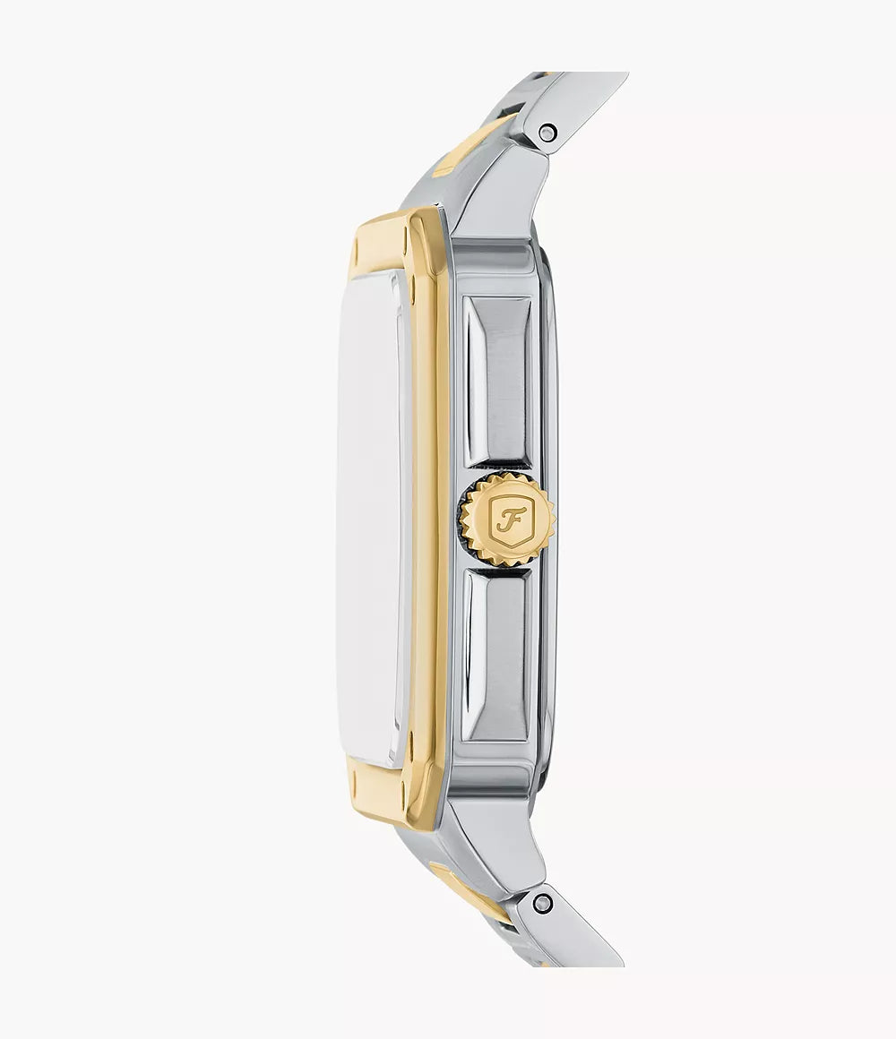 Fossil Crosby Three-Hand Date Two-Tone Stainless Steel Watch - FS6123