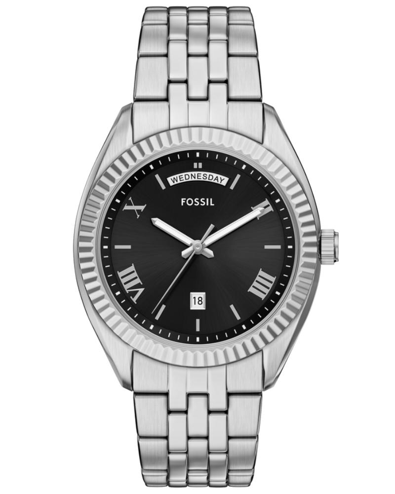 Fossil Campbell Three-Hand Day-Date Stainless Steel Watch FS6139