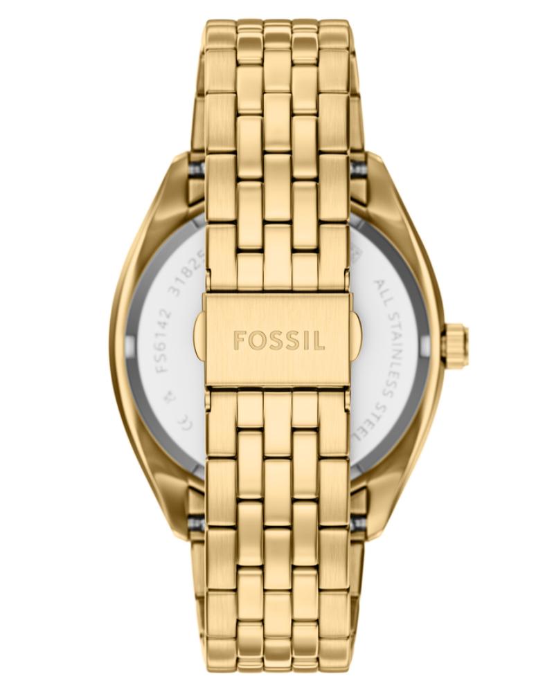 Campbell Three-Hand Day-Date Gold-Tone Stainless Steel Watch- FS6142