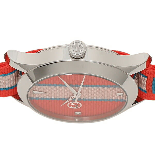 G-Timeless 38mm watch caseback and top view showing crown