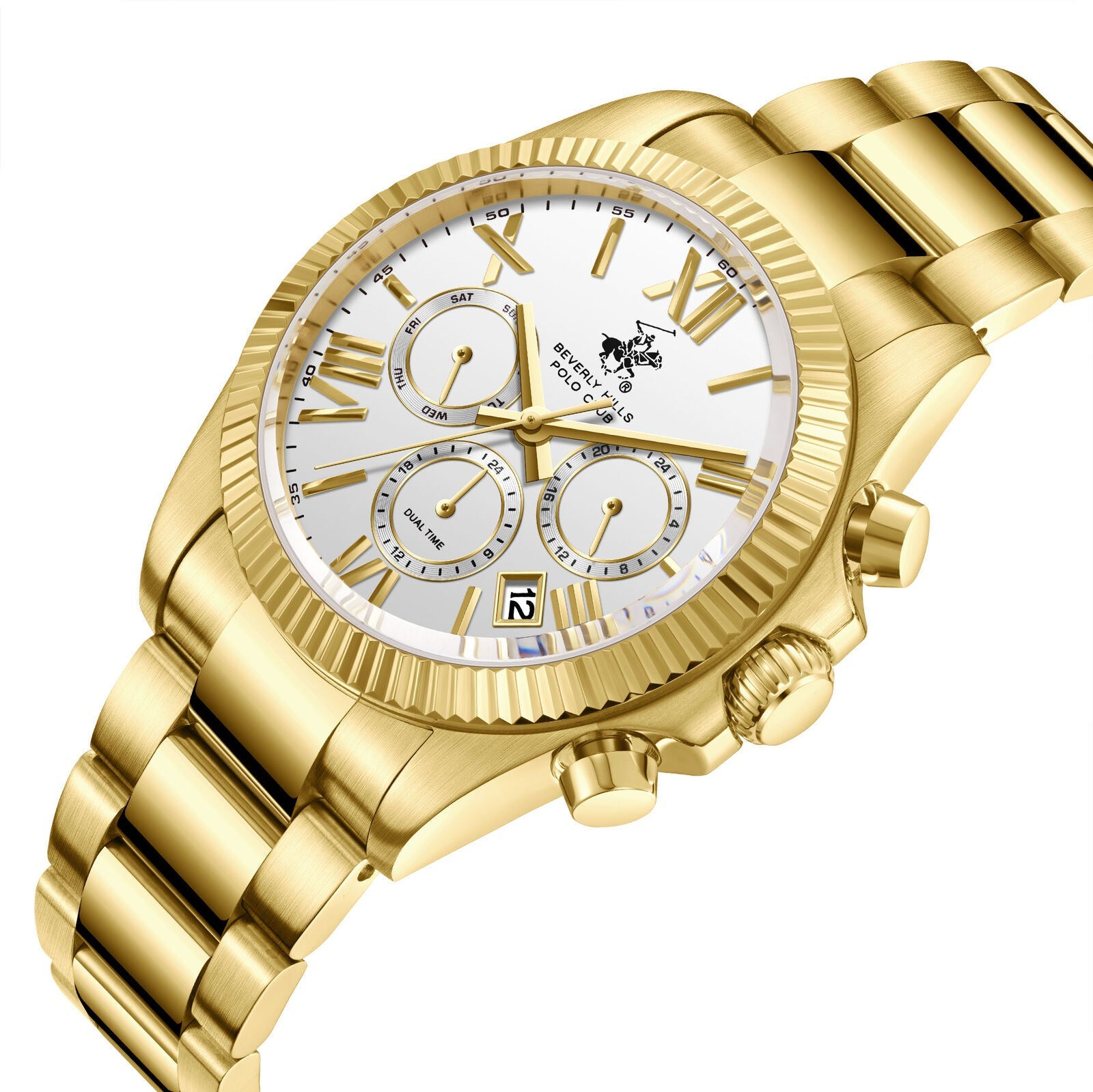 Beverly Hills Polo Club Classy All Gold Multifunction Watch BP3874X.130