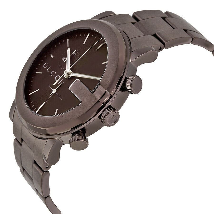 Gucci 101 G-Chrono brown watch side profile with bracelet