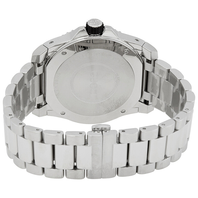 Gucci Dive 45mm Black Snake Dial Steel Men's Watch YA136218