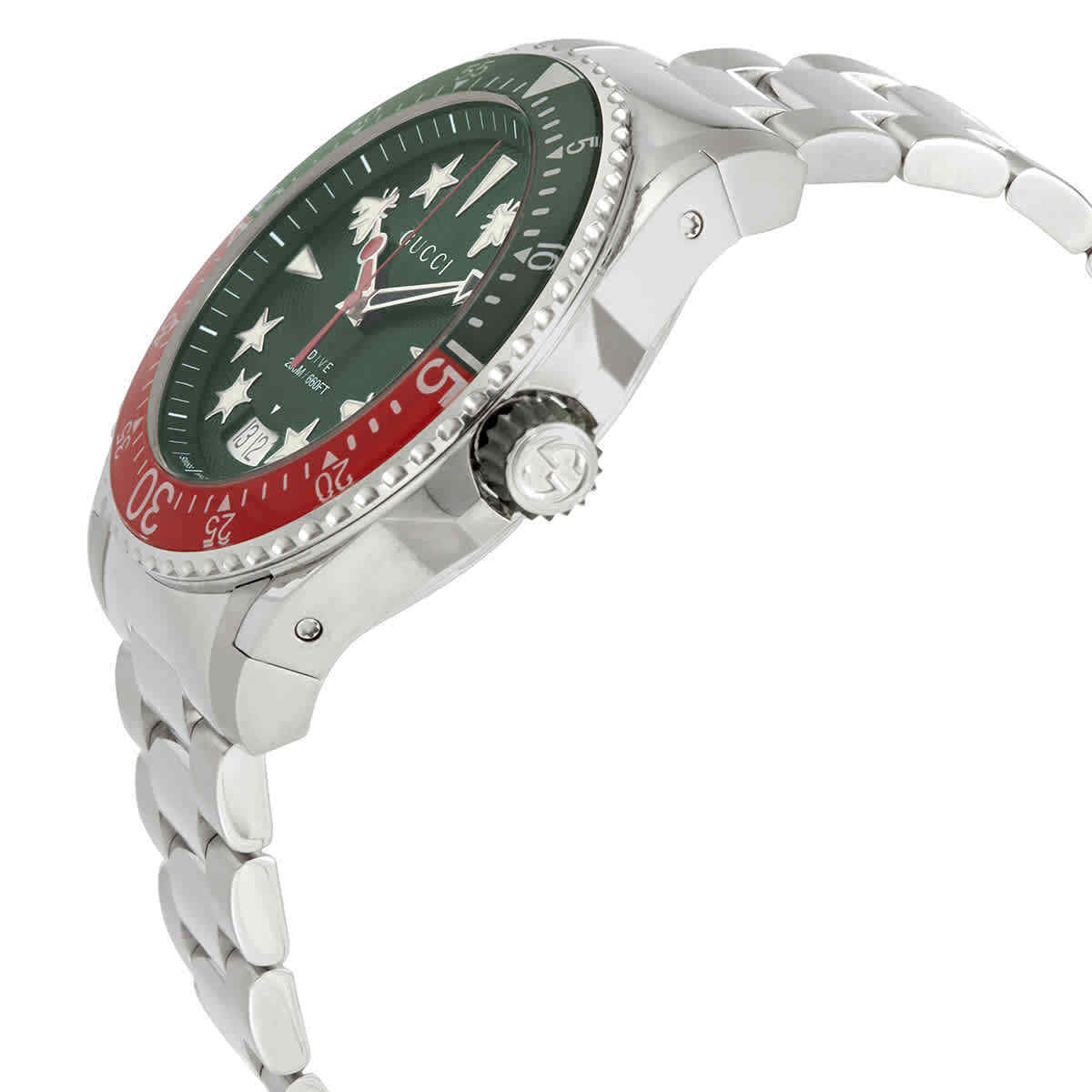 Gucci Dive 45mm Green Dial Steel Men's Watch - YA136222
