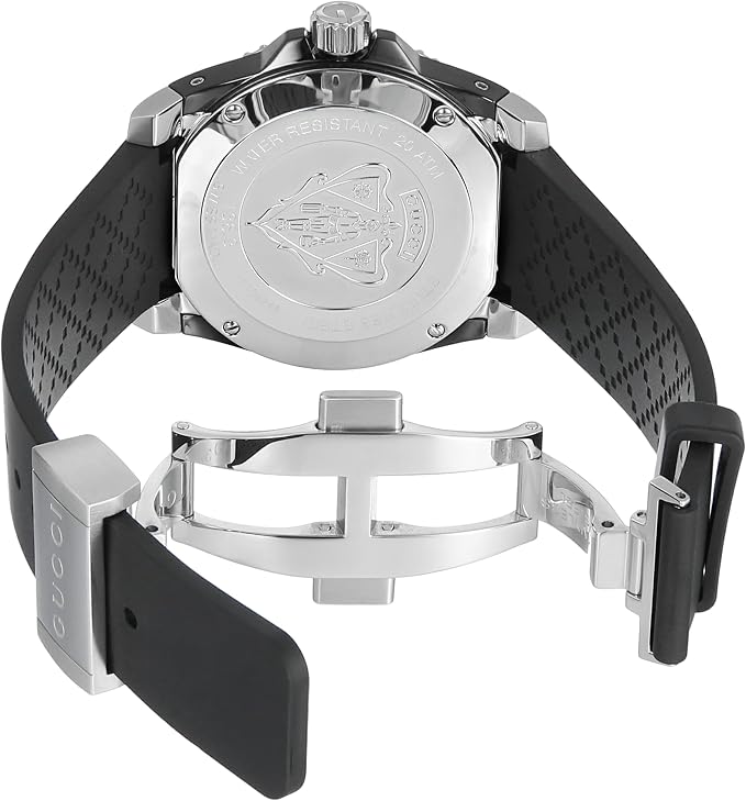 Gucci Dive Stainless Steel with Black Rubber Band Men's Watch - YA136303