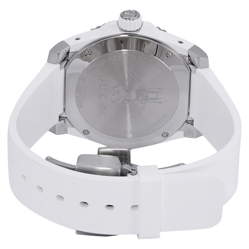 Gucci Dive Silver Dial Rubber Strap Men's Watch YA136337