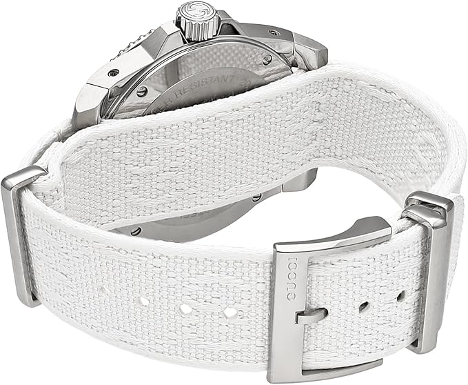 Gucci DIVE Blue Dial Stainless Steel Sapphire Glass Quartz 40mm Swiss White Watch YA136340