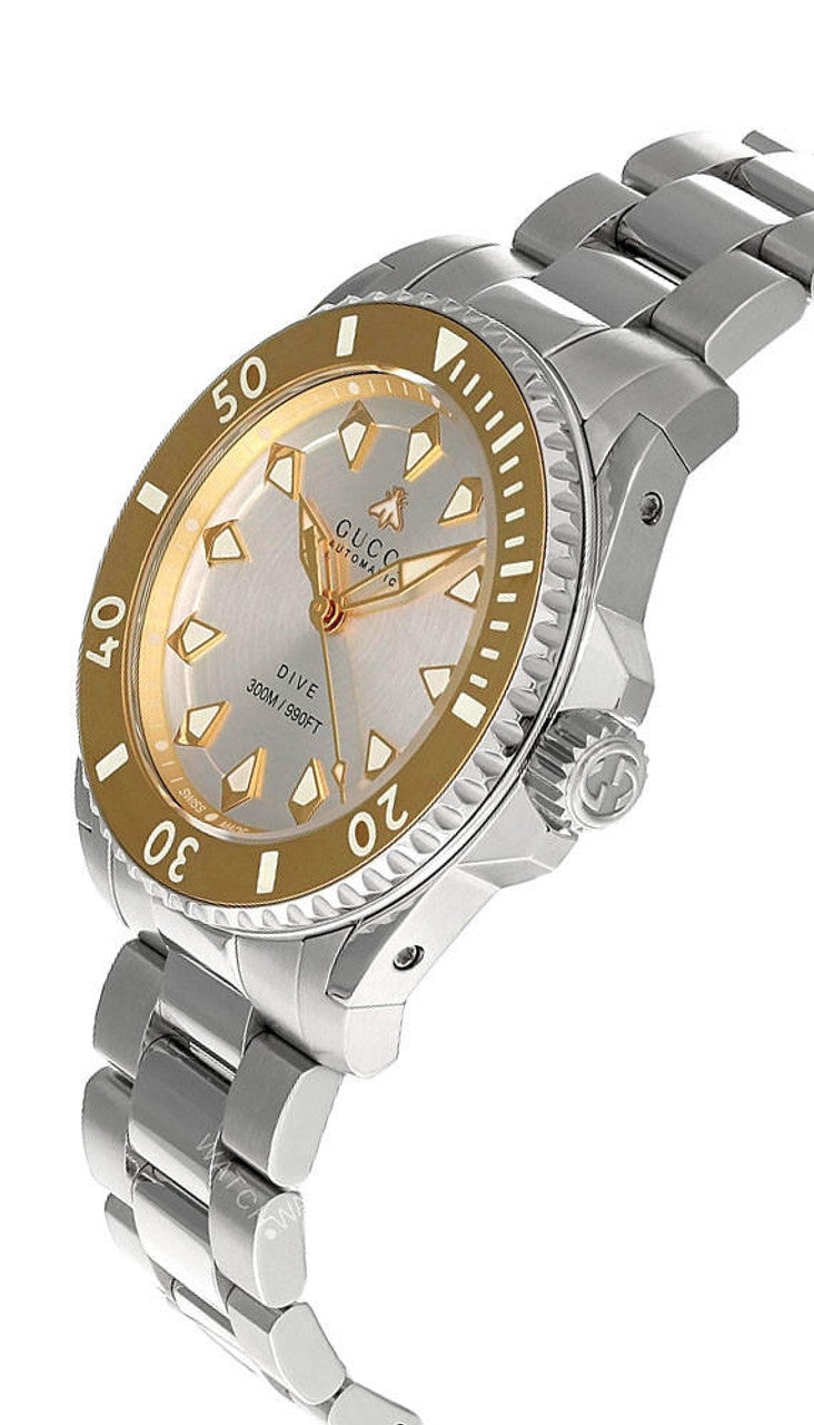 Gucci Dive Automatic Silver Dial Unisex Watch YA136357