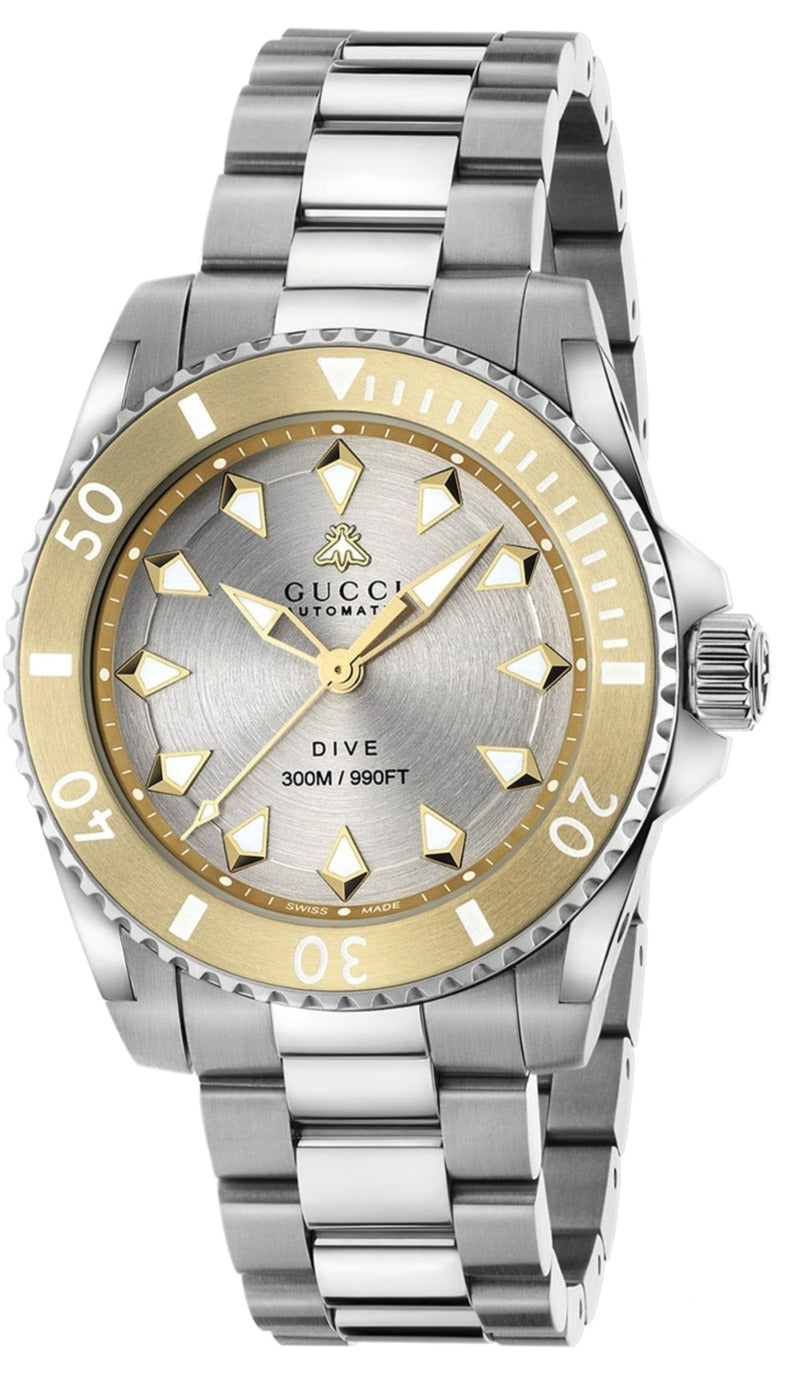 Gucci Dive Automatic Silver Dial Unisex Watch YA136357