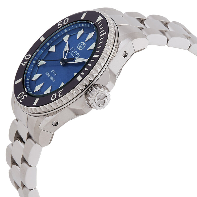Gucci Dive Large Blue Dial Stainless Steel Watch 40mm - YA136362