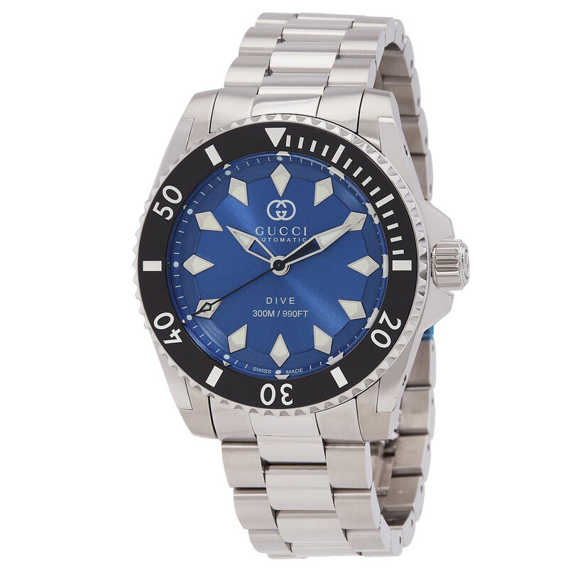 Gucci Dive Large Blue Dial Stainless Steel Watch 40mm - YA136362