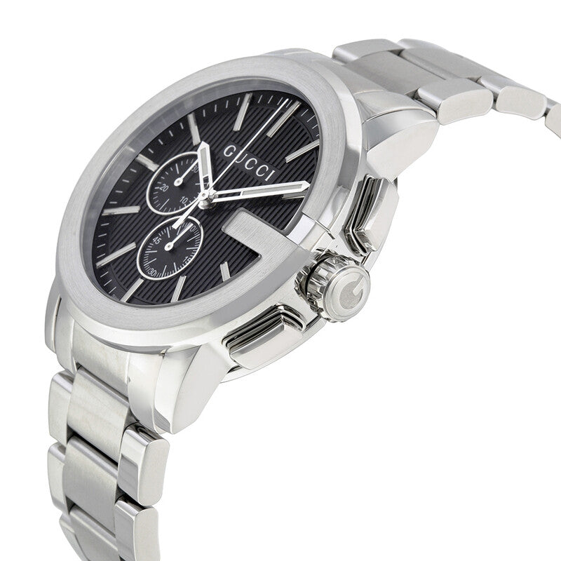 Gucci G-Chrono Black Dial Stainless Steel Men's Watch YA101204