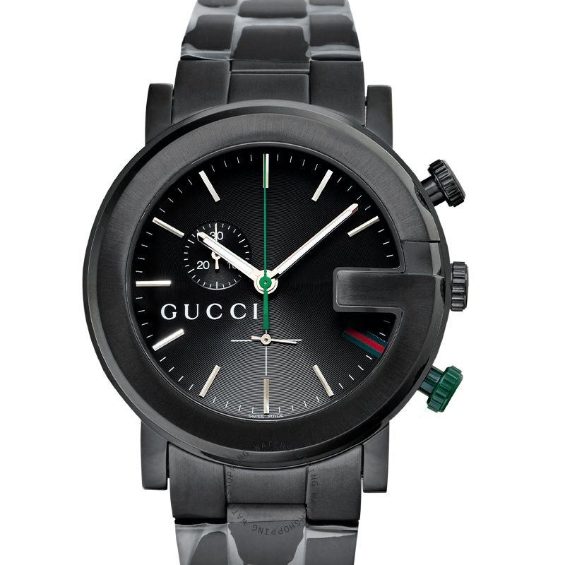 Gucci G-Chrono Chronograph Black PVD Steel Black Dial Quartz Mens Watch YA101331