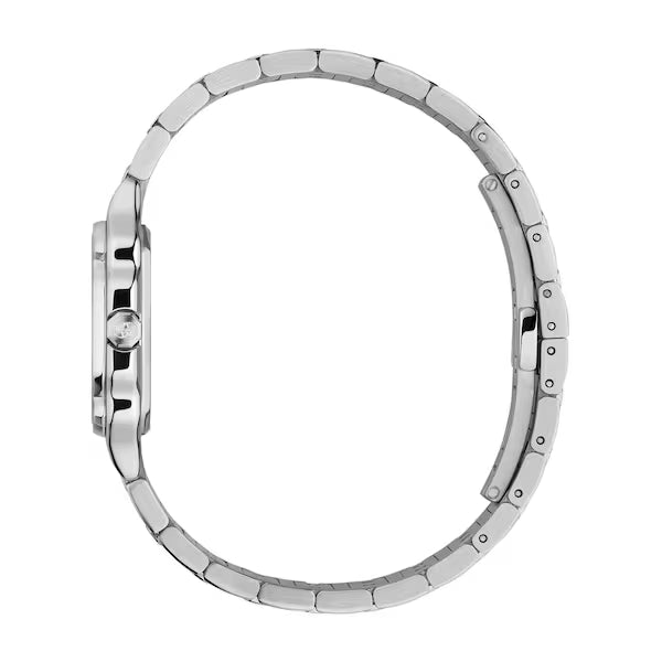 Gucci G-Flat Diamond Accent Pink Dial Stainless Steel Bracelet Women's Watch - YA166501