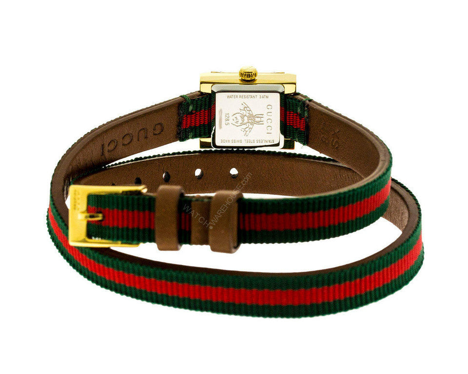 Gucci G-Frame Red and Green Dial Women's Watch YA128527