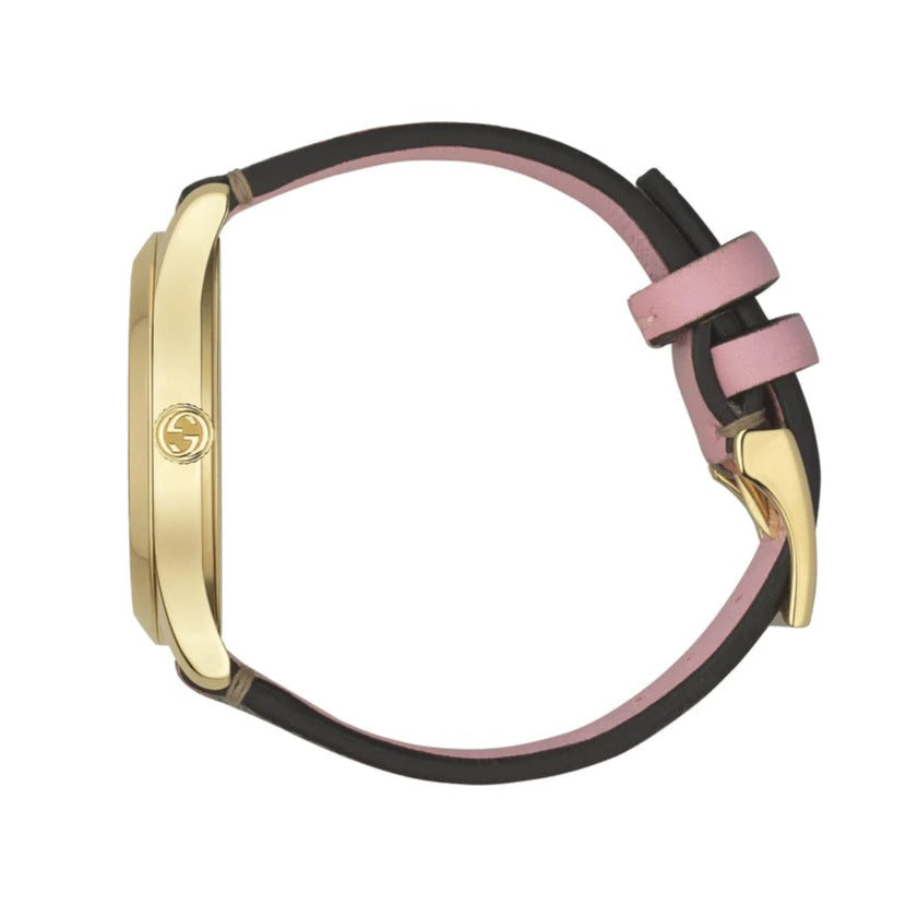 Gucci G-Timeless Strawberry Leather Strap Women's Watch YA1264133
