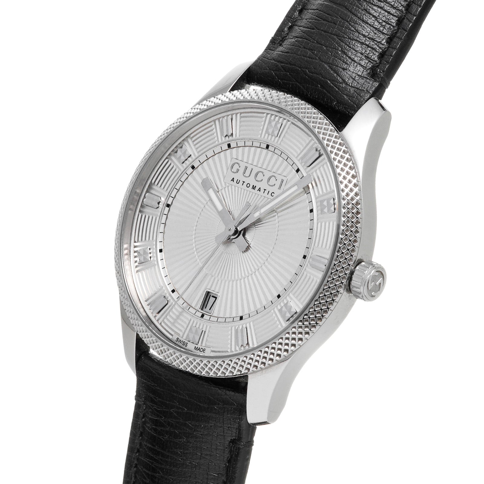 Gucci G-Timeless Automatic Silver Dial Stainless Steel Men's Watch YA126338