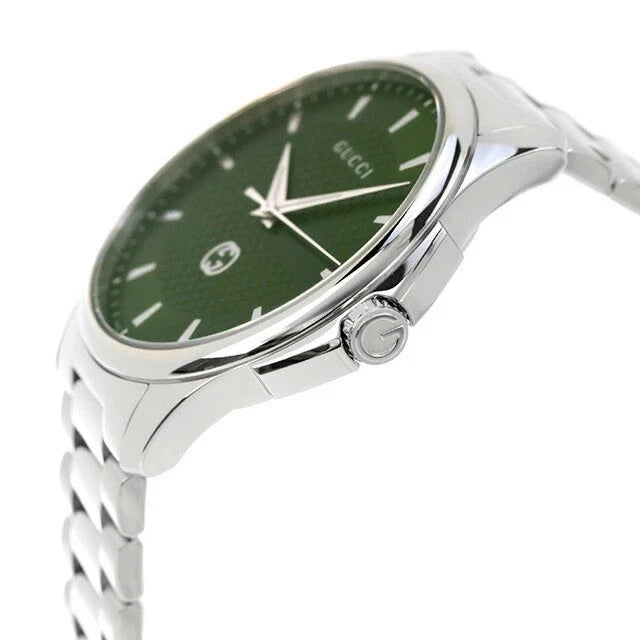 Gucci G-Timeless Quartz Green Dial Steel Men's Watch YA126369