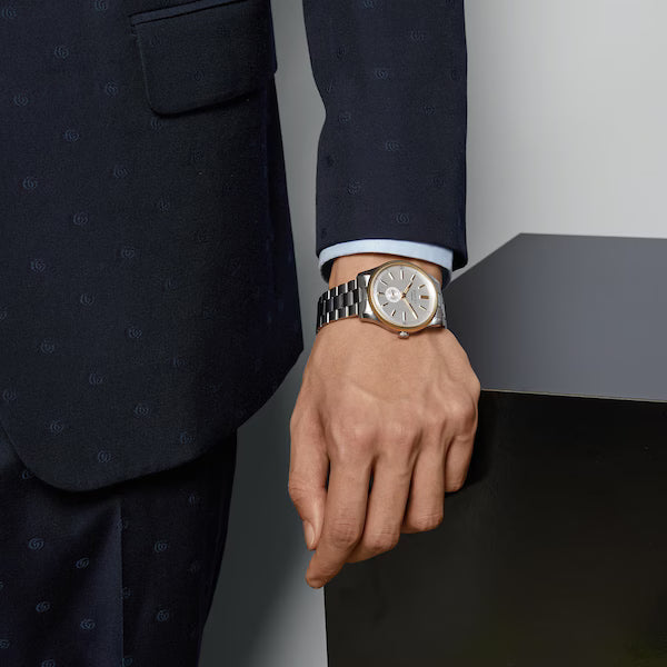 Gucci G-Timeless Quartz Silver Dial Men's Watch YA126390