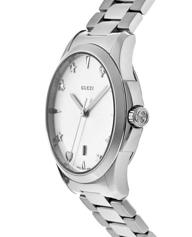 Gucci Unisex-Adult Analogue Classic Quartz with Stainless Steel Strap Watch YA1264028