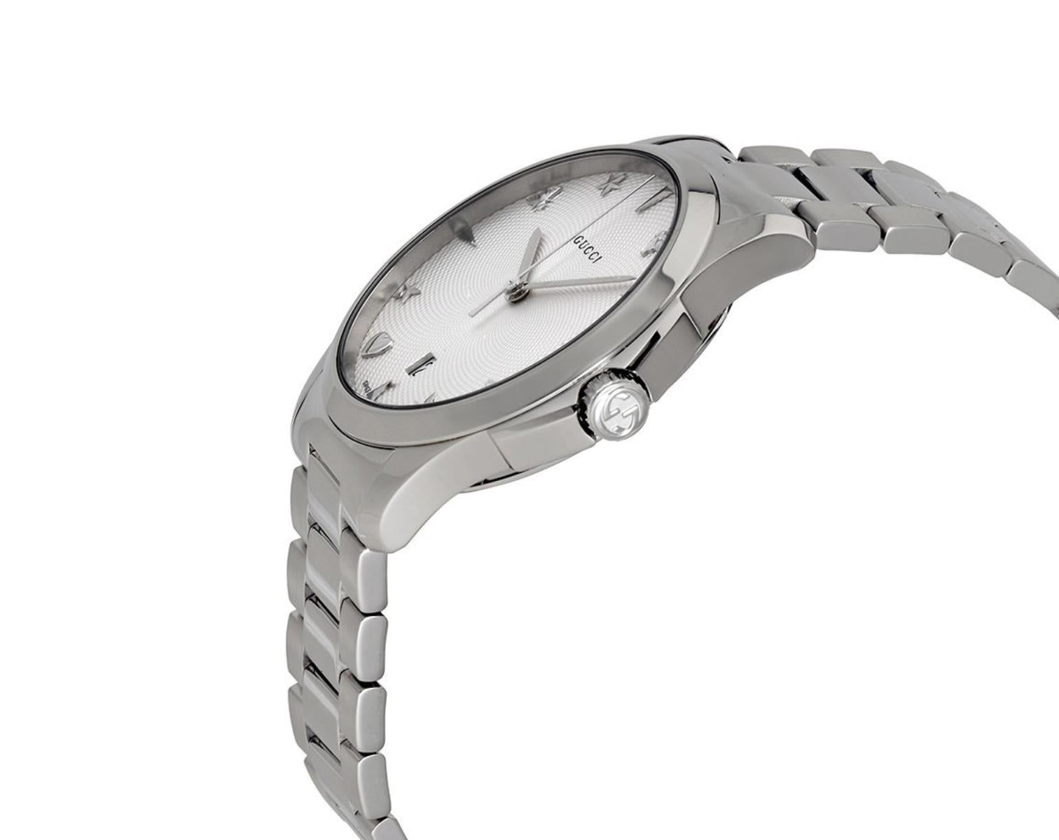 Gucci Unisex-Adult Analogue Classic Quartz with Stainless Steel Strap Watch YA1264028