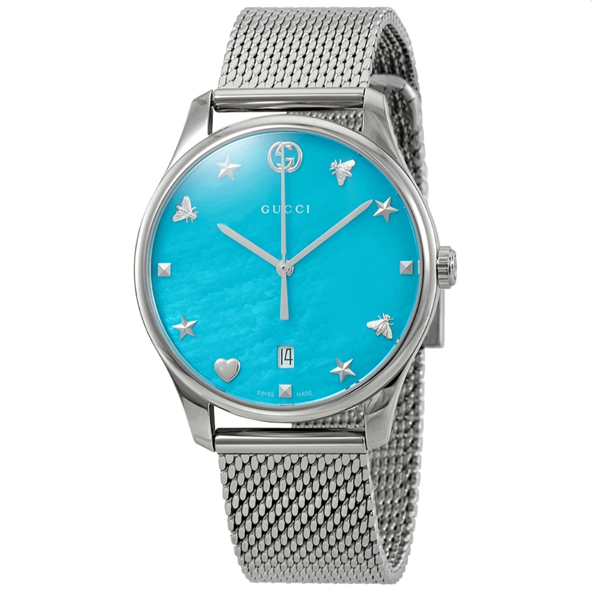 Gucci G-Timeless Blue Mother of Pearl Quartz Women's Watch YA1264039