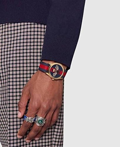 Gucci G-Timeless Blue and Red Dial Blue and Red Strap Women's Watch YA1264061