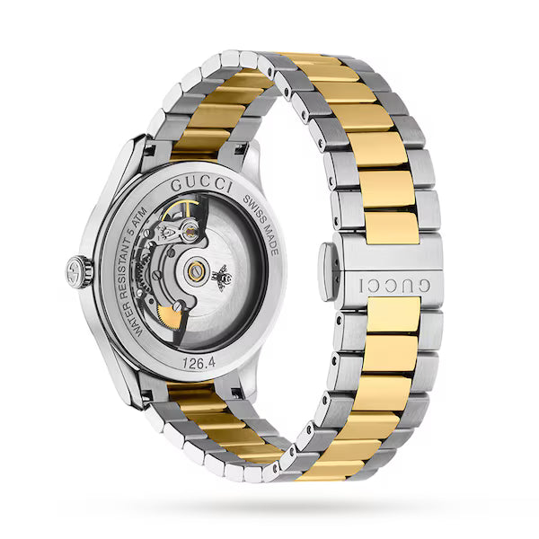 Gucci G-Timeless Blue Dial Yellow Gold and Stainless Steel Women's Watch YA1264129