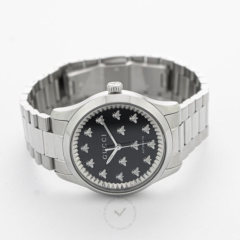 GUCCI G-Timeless 38MM AUTO Black Onyx Stone Dial Unisex Watch YA1264130
