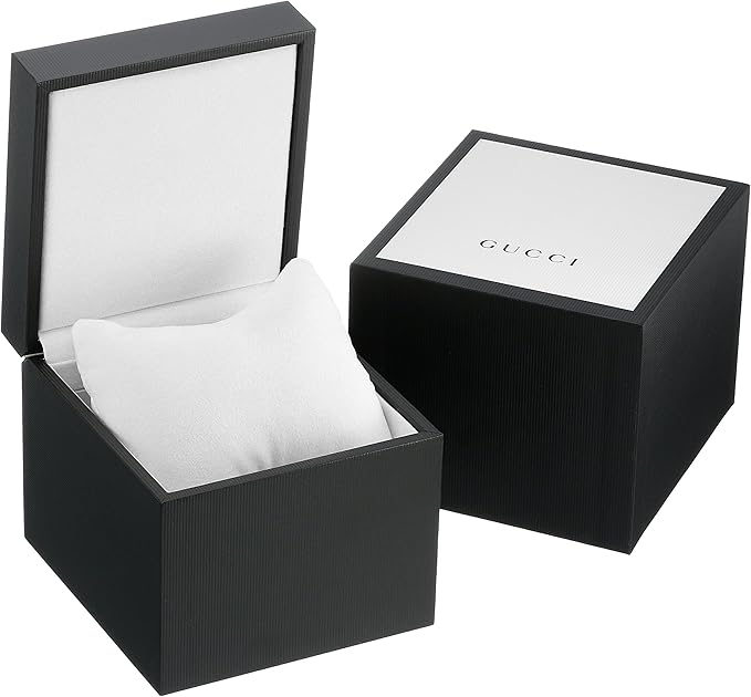 Gucci G-Timeless watch packaging and presentation box