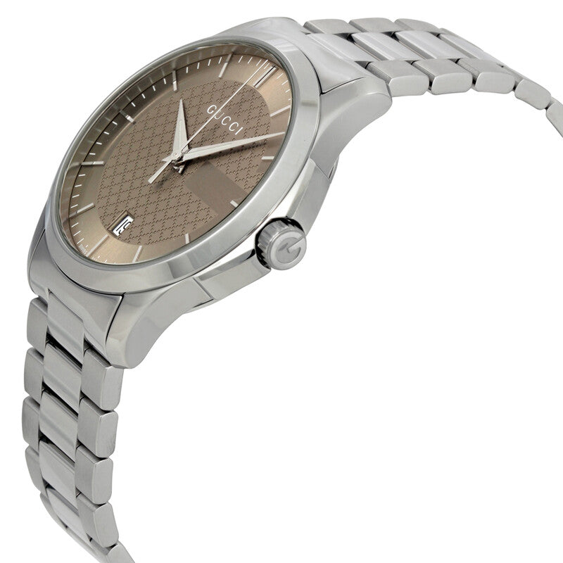Gucci G-Timeless Brown Dial Stainless Steel Unisex Watch YA126445