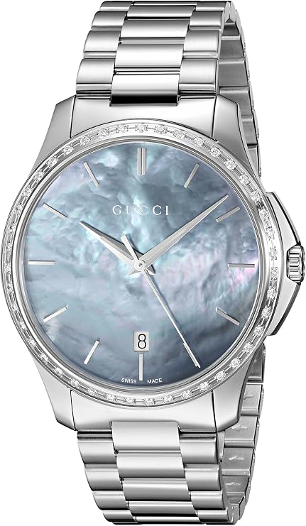 Gucci G-Timeless Mother of Pearl Diamond Women's Watch - YA126458
