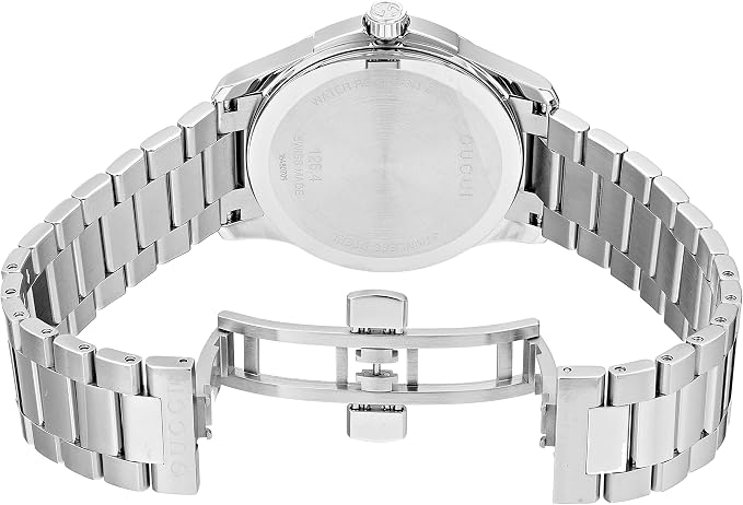Gucci G-Timeless Black Dial Silver Steel Strap Watch For Men - YA126460