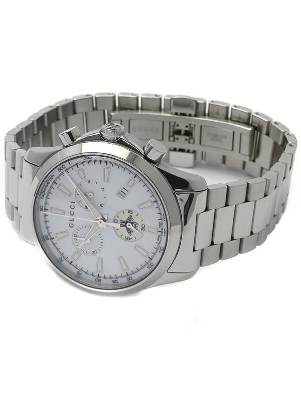 Gucci G-Timeless 38mm Quartz Steel Silver Dial Chronograph Men Watch - YA126472