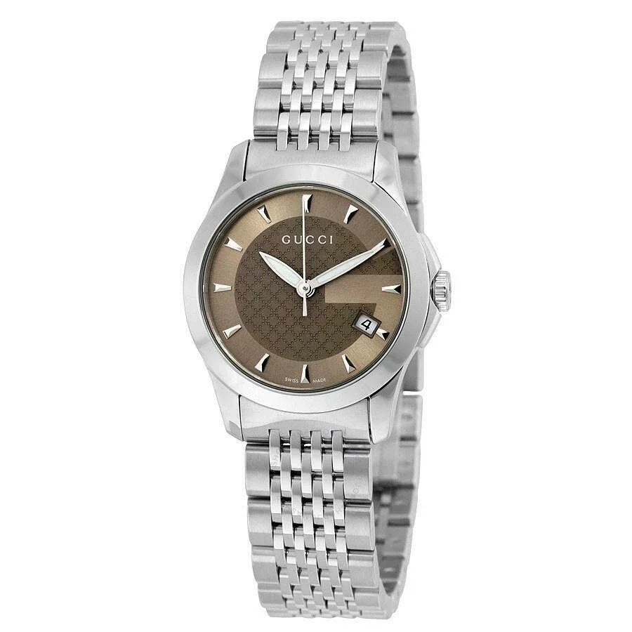 Gucci G-Timeless Brown Dial Steel Women's Watch - YA126503