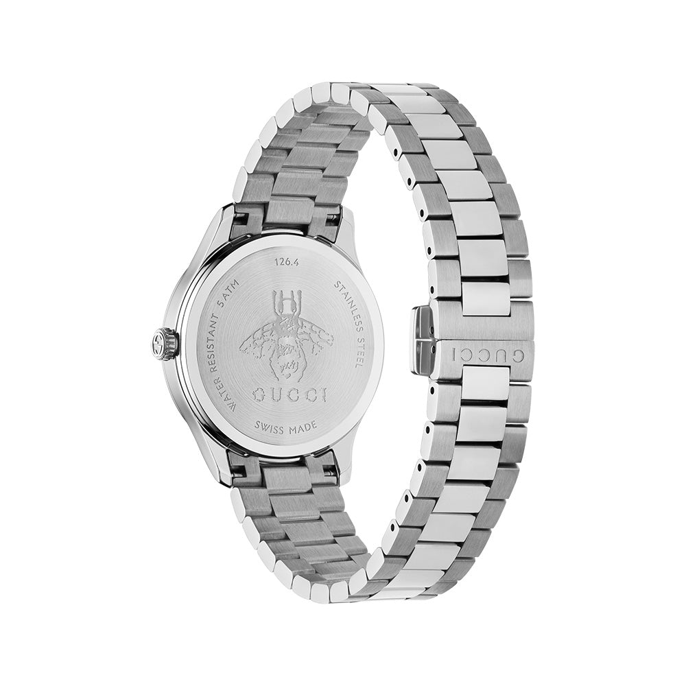 GUCCI G-Timeless 32MM Quartz S-Steel Silver Dial Women's Watch YA1265031