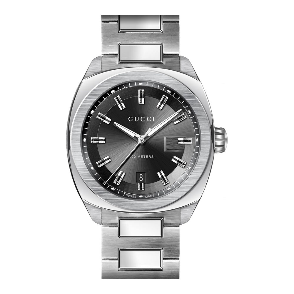 Gucci GG2570 Black Dial Stainless Steel Men's Watch YA142301