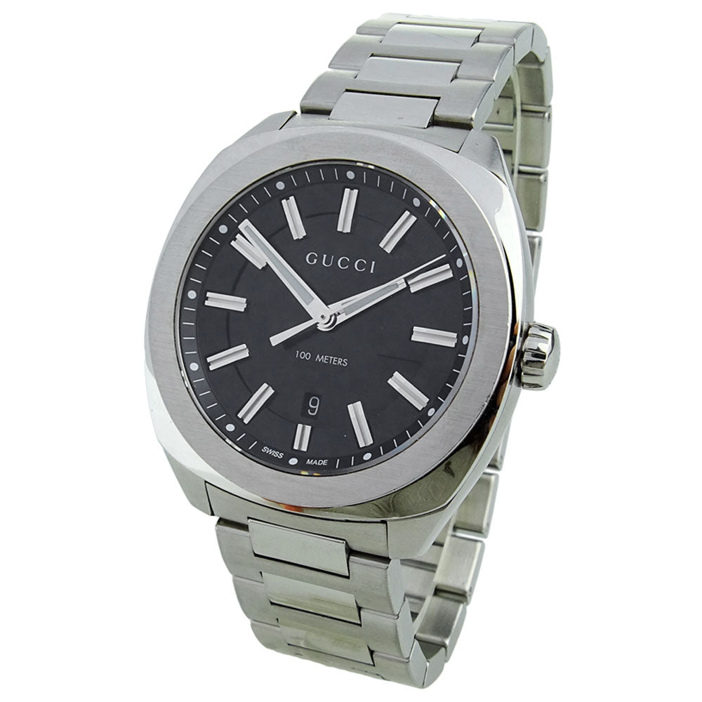 Gucci GG2570 Black Dial Stainless Steel Men's Watch YA142301