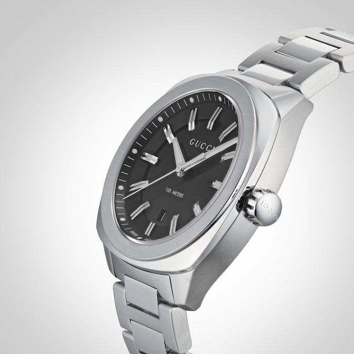 Gucci GG2570 Black Dial Stainless Steel Men's Watch YA142301