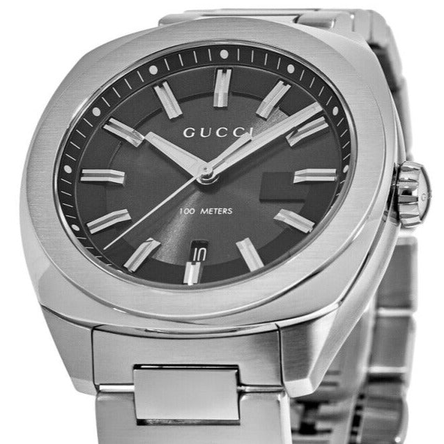Gucci GG2570 Black Dial Stainless Steel Men's Watch YA142301
