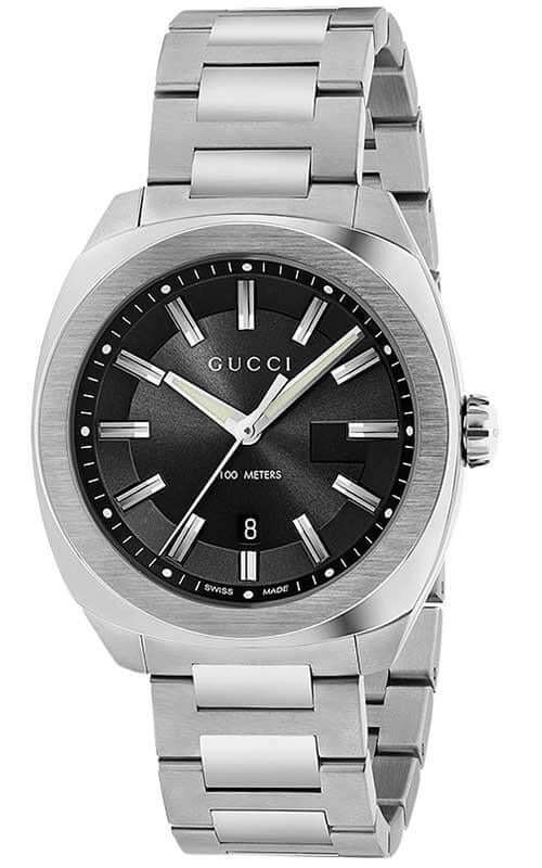 Gucci GG2570 Black Dial Stainless Steel Men's Watch YA142301