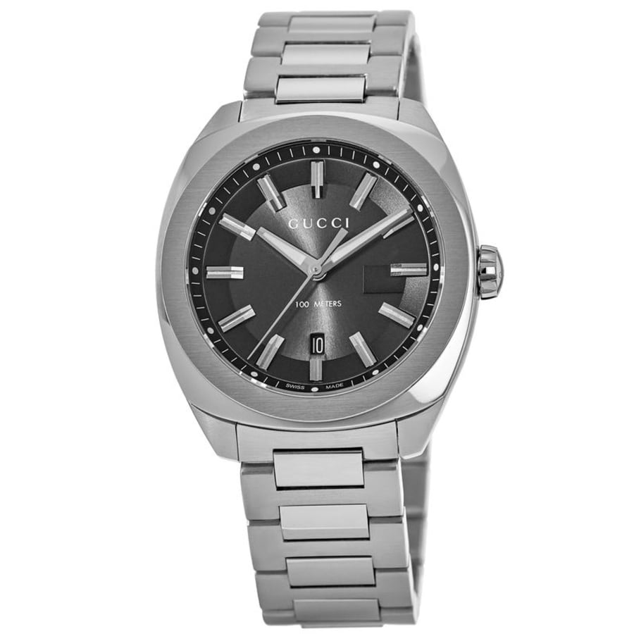 Gucci GG2570 Black Dial Stainless Steel Men's Watch YA142301
