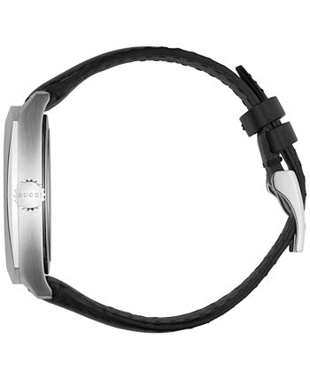 Gucci GG2570 black leather strap with buckle closure