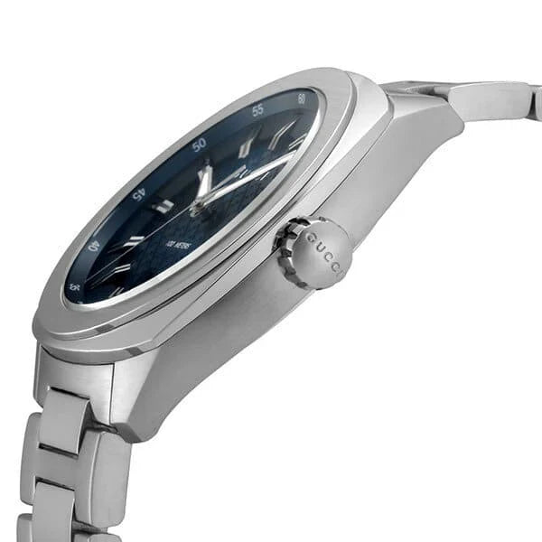Gucci GG2570 Silver Stainless Steel Blue Dial Quartz Watch for Gents - YA142314